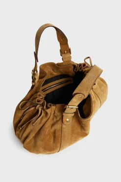 Handbag in suede leather - 24H