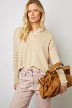 Handbag in suede leather - 24H