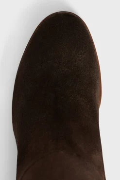 Heeled boots in khaki suede - LIZZIE