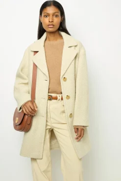 Herringbone loose coat - LEONETTE