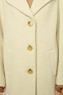 Herringbone loose coat - LEONETTE