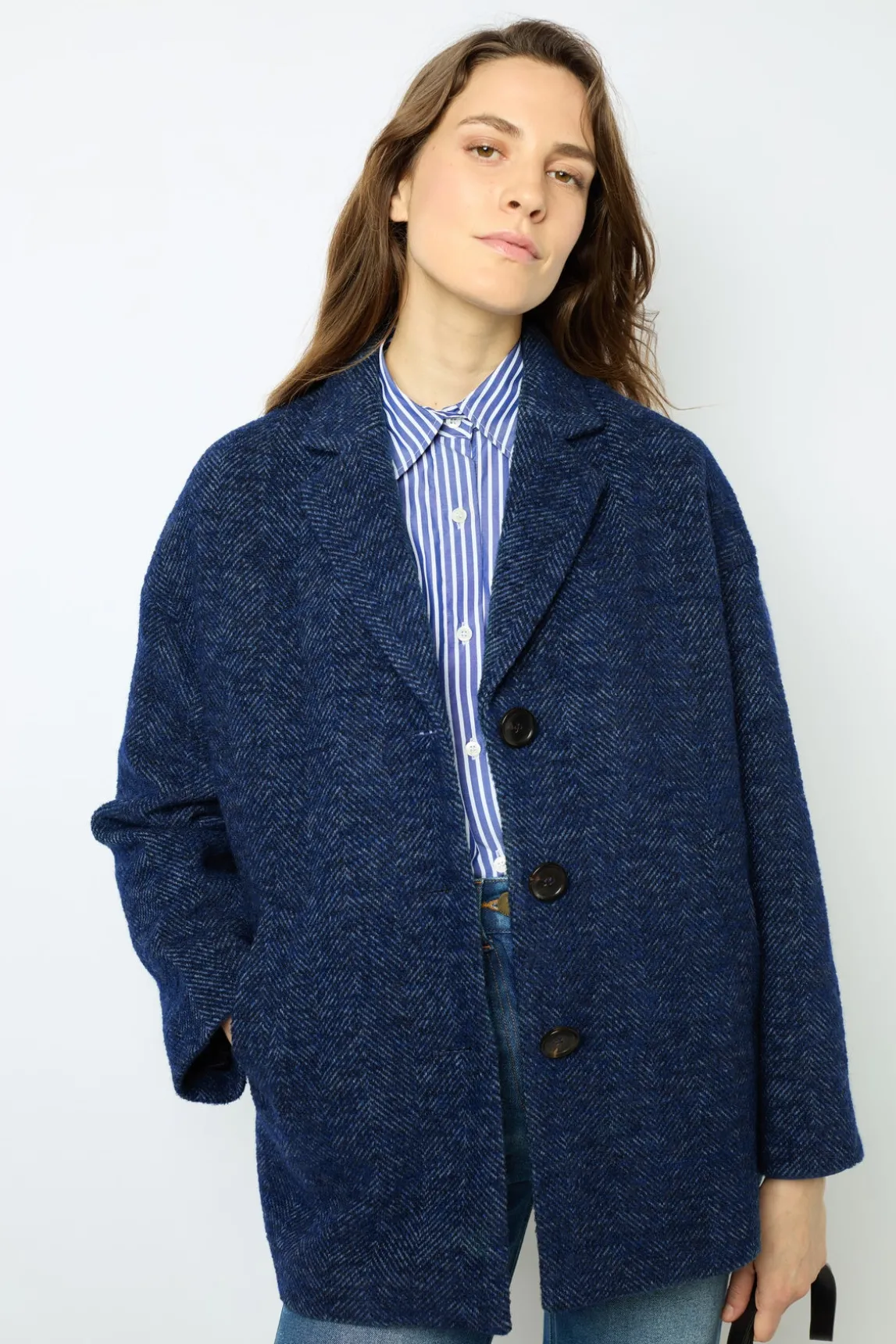 Herringbone short coat - LEDA