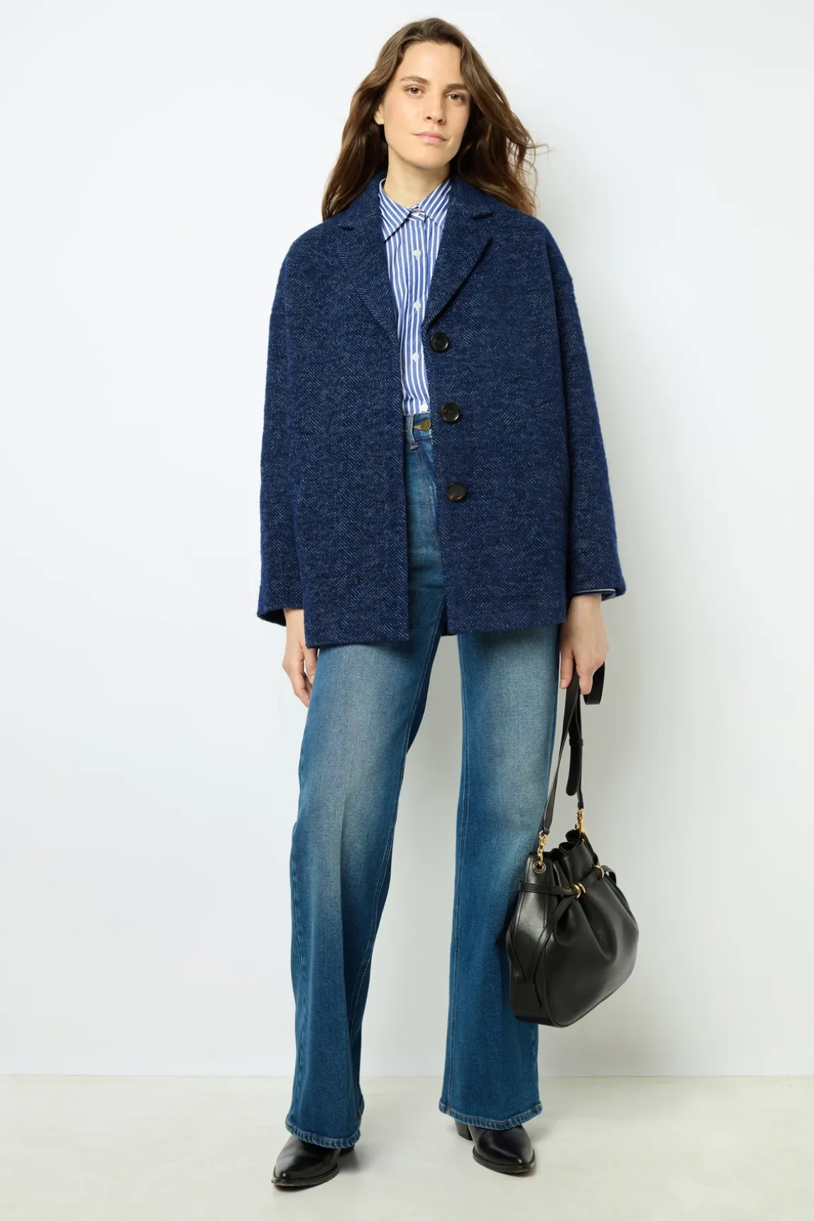 Herringbone short coat - LEDA