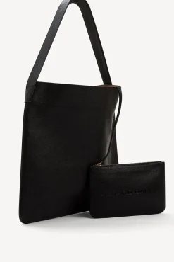 Hobo bag in grainy leather metallic inside - LADY