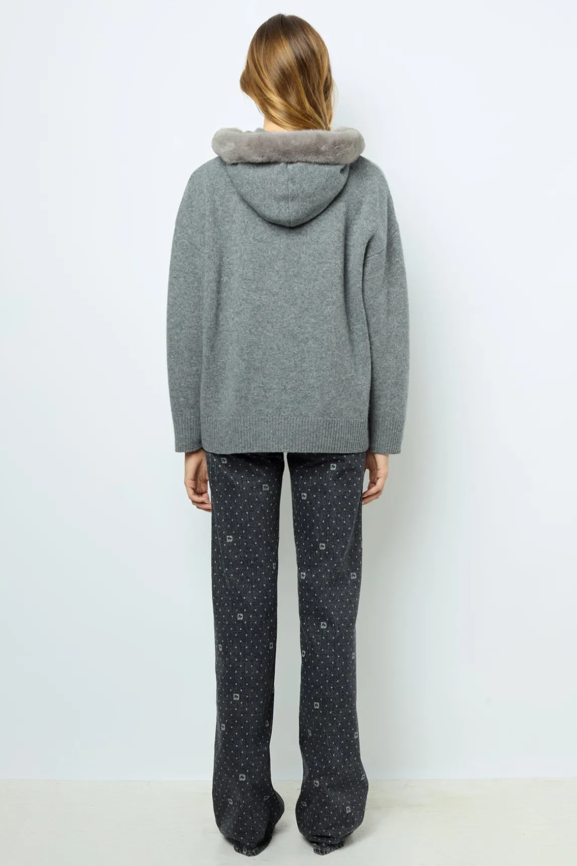 Hooded cashmere cardigan - JOSSELINE