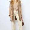 Hooded shearling straight coat - LELIE
