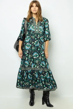 Jacquard print midi dress - SANDA