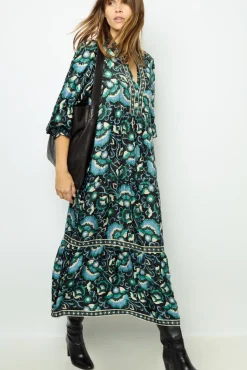 Jacquard print midi dress - SANDA