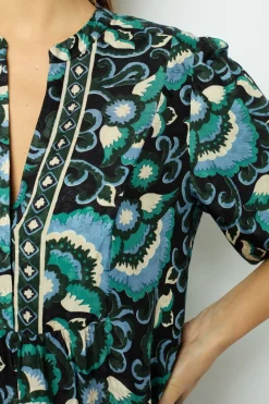 Jacquard print midi dress - SANDA