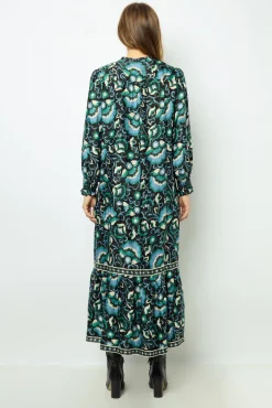 Jacquard print midi dress - SANDA