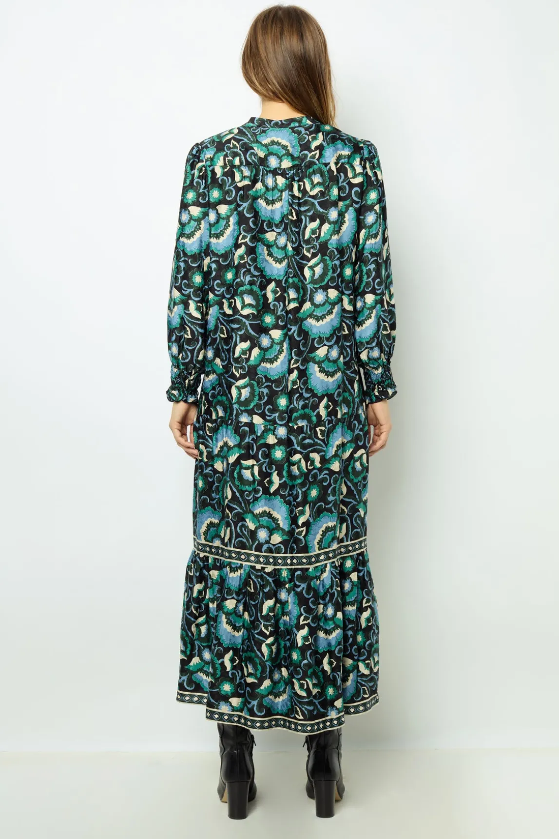 Jacquard print midi dress - SANDA