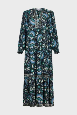 Jacquard print midi dress - SANDA