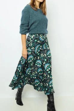Jacquard print midi skirt - CATHERINA