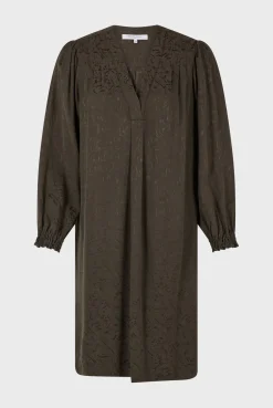 Jacquard straight-cut mini dress - SOLENE