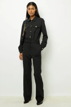 Jumpsuit with shirt collar - NELLA
