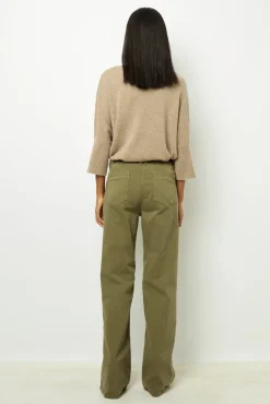 Khaki flared jeans - ANNA
