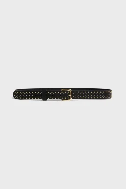 Leather belt with studs - AMY