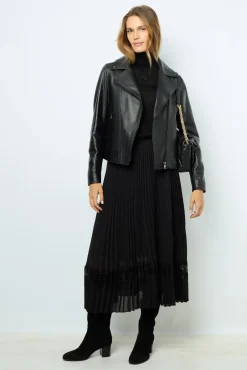 Leather perfecto jacket - NADEGE