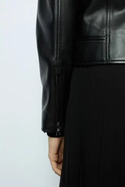 Leather perfecto jacket - NADEGE