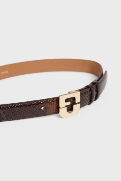 Leather signature belt - LE LAUREN