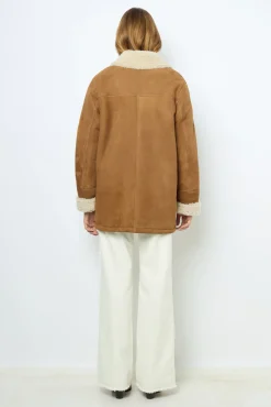 3/4 length shearling coat - LEONTINE