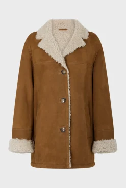3/4 length shearling coat - LEONTINE