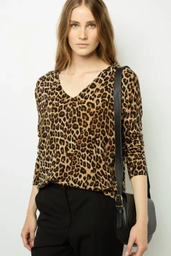 Leopard print wool sweater - JINENE