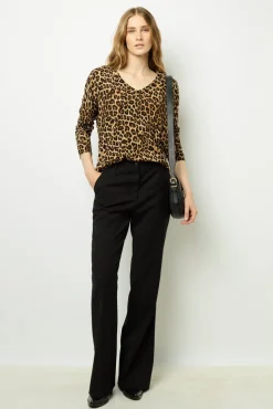 Leopard print wool sweater - JINENE