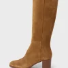 LIZZIE - High boots in velvet leather