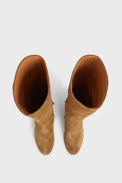 LIZZIE - High boots in velvet leather