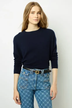 Loose cashmere round neck sweater - JAZMINE