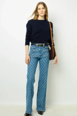 Loose cashmere round neck sweater - JAZMINE