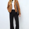 MAUD - Velvet leather biker jacket
