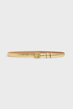 Metallic python leather belt - LE MINI LAUREN