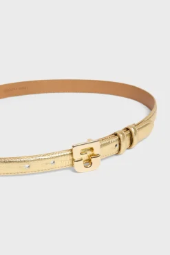 Metallic python leather belt - LE MINI LAUREN