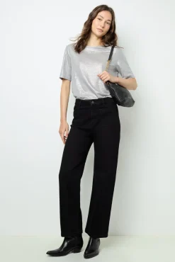 Metallic-finish short sleeves T-shirt - AIDA