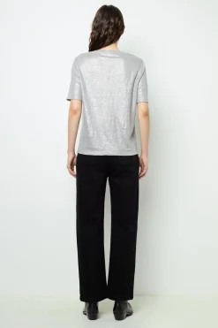 Metallic-finish short sleeves T-shirt - AIDA