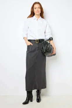 Midi denim skirt - CYBELIA