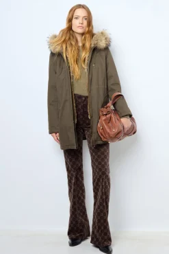 Mid-length padded parka with hood - LOUCINE