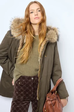Mid-length padded parka with hood - LOUCINE