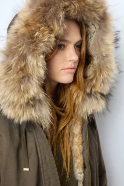 Mid-length padded parka with hood - LOUCINE