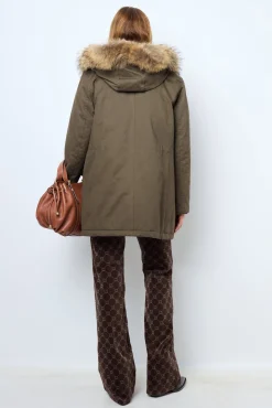 Mid-length padded parka with hood - LOUCINE