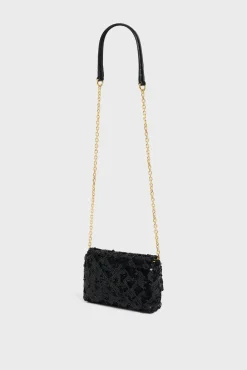 Mini crossbody bag in sequin -