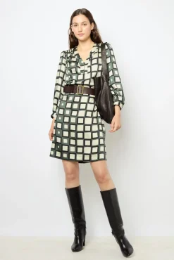 Mini dress with geometric print - SASKIA