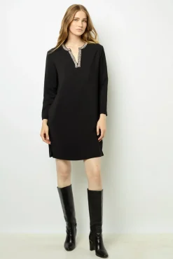 Mini dress with jewel collar - STERNA