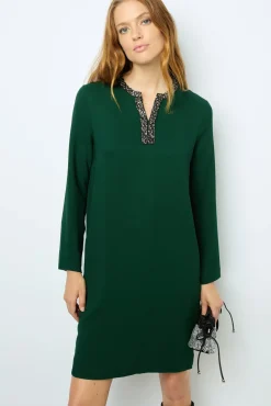 Mini dress with jewel collar - STERNA