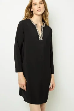 Mini dress with jewel collar - STERNA