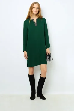 Mini dress with jewel collar - STERNA