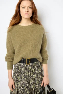 Mohair round neck sweater- JOLINA