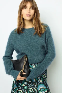 Mohair round neck sweater- JOLINA